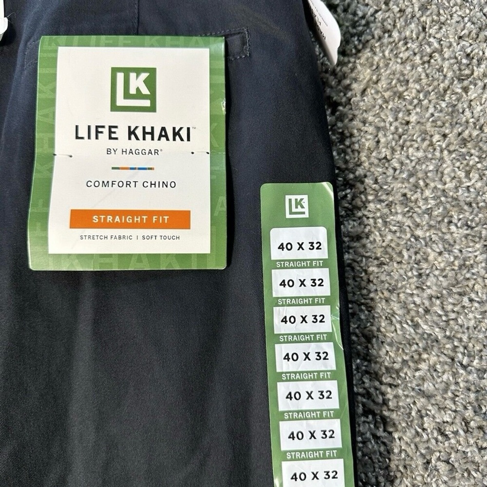 Haggar Life Khaki Straight Fit Chino Pants SZ 40x32 NWT - Picture 10 of 11